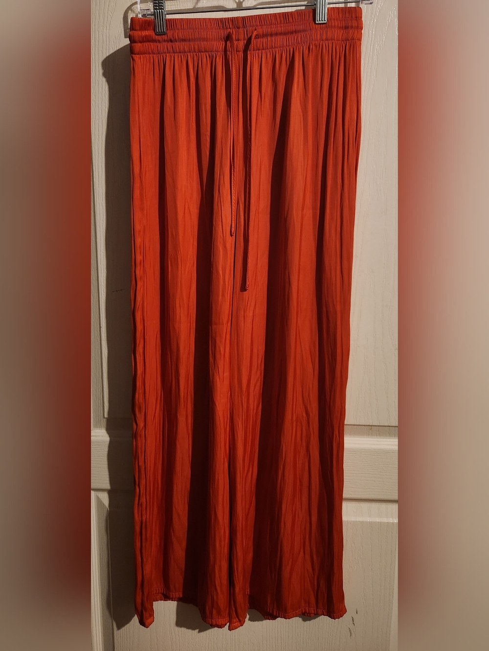 Joie Orange Wide Leg Silky Pull On Pants